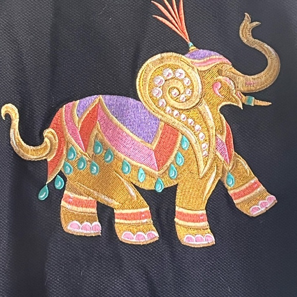 2/$50 Bob Mackie Wearable Art Jacket. Beautiful Embroidered Elephants - Picture 6 of 15